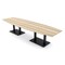 Skutchi Designs Boat Conference Table With Power Unit, 48 in W, 120 in L, Brown HAR-BOT-48x120-DOU.BK-K525-NA - alternate 1