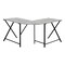 Homeroots 55" Gray and Black L Shape Computer Desk 376541 - alternate 3
