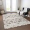Homeroots 9' X 12' Ivory Brown And Gray Floral Washable Indoor Outdoor Area Rug 605429 - alternate 2