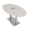 Skutchi Designs Boval Conference Table With Power Unit, 36 in W, 60 in L, Ivory HAR-BOVL-36X60-DOU-K458-ESIL - alternate 1