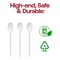 Smarty Had A Party Silver with White Handle Moderno Disposable Plastic Dinner Spoons (240 Spoons), 240PK 9320-SWS-CASE - alternate 2