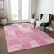 Homeroots 3' X 5' Pink And Blush Striped Washable Indoor Outdoor Area Rug 581659 - alternate 3