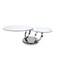 Homeroots 32" White And Silver Ceramic Tile And Metal Round Abstract Coffee Table 554292 - alternate 2