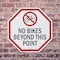 Signmission No Bikes Beyond This Point, 6 inch X 6 inch, Plastic Sign, 2PK OC-P-2PACK-6-75 - alternate 2