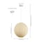 Jonathan Y Sia 16" 1-Light Scandinavian Japandi Adjustable Lantern Metal w/Ribbed Cocoon Globe Shade LED Pendan JYL4206A - alternate 2