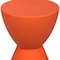 Leisuremod Round 11.75 in W, 16.75 in L, Polypropylene, Orange BS12OR - alternate 2