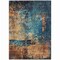 Homeroots 9' X 12' Teal Blue Black And Copper Abstract Washable Indoor Outdoor Area Rug 606078 - alternate 2