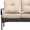 Homeroots 48" Beige Polyester Blend Sofa With Black Legs 374052 - alternate 2