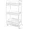 Simple Deluxe Rolling Storage Cart, 3 Tier Slim Mobile Shelving Unit 360 Deg Rotating Wheel Lockable Utility Cart 3A10HICART16113003W - alternate 1