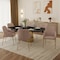 Leisuremod Zaire Collection Modern Dining Chair, Gold Legs and Taupe Fabric ZDC52TP - alternate 2