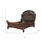 Homeroots Dark Brown and Cherry Blossom Pink Tufted Upholstered Faux Leather No Bed 376957 - alternate 3