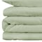 Homeroots Light Green Queen Cotton Blend 1000 Thread Count Washable Duvet Cover Set 528108 - alternate 3