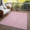 Homeroots 8' X 10' Pink And Ivory Geometric Washable Indoor Outdoor Area Rug 600849 - alternate 2