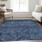 Homeroots 3' X 5' Navy Blue And Denim Blue Floral Washable Indoor Outdoor Area Rug 588894 - alternate 3