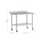 Flash Furniture Reese 30in. x 48in. Work Table, SS Top Shelf, 4in. Backsplash, Adjustable Undershelf, 4 Casters NH-WT-3048-GG-B4-CAS-GG - alternate 2
