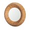 Homeroots 30" Brown Solid Wood Round Accent Mirror 607303 - alternate 2
