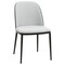 Leisuremod Tule Dining Side Chair with Velvet Seat and Steel Frame, Black/Platinum Blue, 2PK TCBL18BU2 - alternate 3