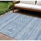 Homeroots 8' X 10' Sky Blue And Ivory Southwestern Washable Indoor Outdoor Area Rug 582851 - alternate 1