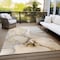 Homeroots 9' X 12' Beige Abstract Washable Non Skid Indoor Outdoor Area Rug 559674 - alternate 2