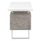 Homeroots 60" White and Gray Computer Desk With Three Drawers 490005 - alternate 2