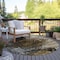 Homeroots 8' Brown And Copper Round Abstract Washable Indoor Outdoor Area Rug 577237 - alternate 2