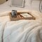 Lavish Home Faux Fur Blanket 60x80-Inch Queen Size Throw Blanket with Plush Faux Fur Front and Mink Back, Cream HT-THROW2-CRM - alternate 3