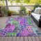 Homeroots 5' X 8' Purple Lilac And Green Village Houses Washable Indoor Outdoor Area Rug 577872 - alternate 2