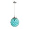 Homeroots Aqua Sphere Glass Ceiling Light With Aqua Shades 651665 - alternate 1