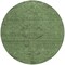 Homeroots 8' Fern Green And Dark Green Round Floral Washable Indoor Outdoor Area Rug 604224 - alternate 4