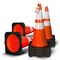 Pyle Traffic Cone Set, PVC, 28 in Height, Fluorescent Orange 12 PK PTCN28X12 - alternate 1
