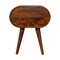 Homeroots 21" Chestnut Solid Wood Oval Two Drawer Nightstand 651608 - alternate 1