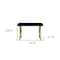 Homeroots 48" Black and Gold Writing Desk With Two Drawers 543742 - alternate 3