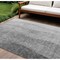 Homeroots 10' X 14' Gray Silver And Charcoal Ombre Washable Indoor Outdoor Area Rug 581809 - alternate 1