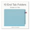Pendaflex HD Pressboard End Tab Folders, Expands 2", 2 Dividers, 6 Fasteners, Letter, Light Blue, 10PK 1007077 - alternate 2