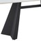Homeroots 79" White and Black Sintered Stone and Steel Double Pedestal Base Dining Table 572189 - alternate 2