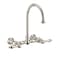 Whitehaus Collection Vintage III Plus Wall Mount Faucet with a  Long Gooseneck Swivel Spout, and Solid Brass Side Spray WHKWLV3-9301-NT-PN - alternate 3