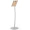 M&T Displays Silver 8.5 x 11 Inch Pedestal Sign Holder with Clear Brochure Holder Menu Board Floor Standing UCUMBN1581X9002 - alternate 1