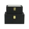 Homeroots 10" Black Solid Wood Box 489364 - alternate 2