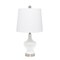Homeroots 23" White And Silver Glass Gourd Table Lamp With White Drum Shade 643355 - alternate 2