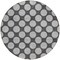 Homeroots 8' Charcoal And Ivory Round Polka Dot Washable Indoor Outdoor Area Rug 614889 - alternate 2