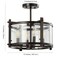 Jonathan Y Hampdon 15" Iron/Glass Modern Drum LED Flush Mount, Oil Rubbed Bronze JYL6700A - alternate 2