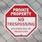 Signmission Private Property No Trespassing Vio, 6 inch X 6 inch, Plastic Sign, 2PK OC-P-2PACK-6-94 - alternate 3