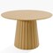 Homeroots 46" Brown Solid Wood Pedestal Base Round Top Dining Table 721008 - alternate 3