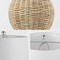 Jonathan Y Nora 22" Rustic Coastal Rattan Globe LED Table Lamps, Brown, 2PK JYL4050A-SET2 - alternate 2