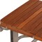Homeroots 14" X 18" Brown Teak Rectangular Shower Bench 549332 - alternate 2