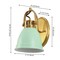 Jonathan Y Phineas 7" 1-Light Adjustable Farmhouse Bohemian Iron LED Vanity Light, Mint Green/Brass Gold JYL1114D - alternate 4