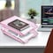 Acrimet Facility 2 Tier Letter Tray Front Load Letter Size Desktop File Organizer Plastic Clear Pink 263.8 - alternate 2
