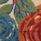 Homeroots 8' Ivory Orange Green And Blue Round Floral Indoor Outdoor Area Rug 548069 - alternate 2