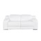 Homeroots 76in White and Silver Italian Leather Power Reclining Loveseat 633746 - alternate 1