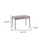 Homeroots 43" Gray Solid Wood Writing Desk With Two Drawers 402016 - alternate 2